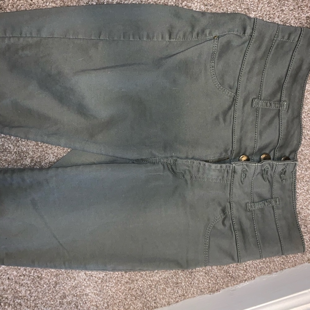 Olive high waisted jeans